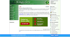 Desktop Screenshot of kingscleremedicalpractice.nhs.uk